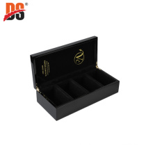 DS New Design Custom Logo Antique Exquisite silk screen Pattern Gift Wooden Tea Packaging Box